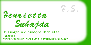 henrietta suhajda business card